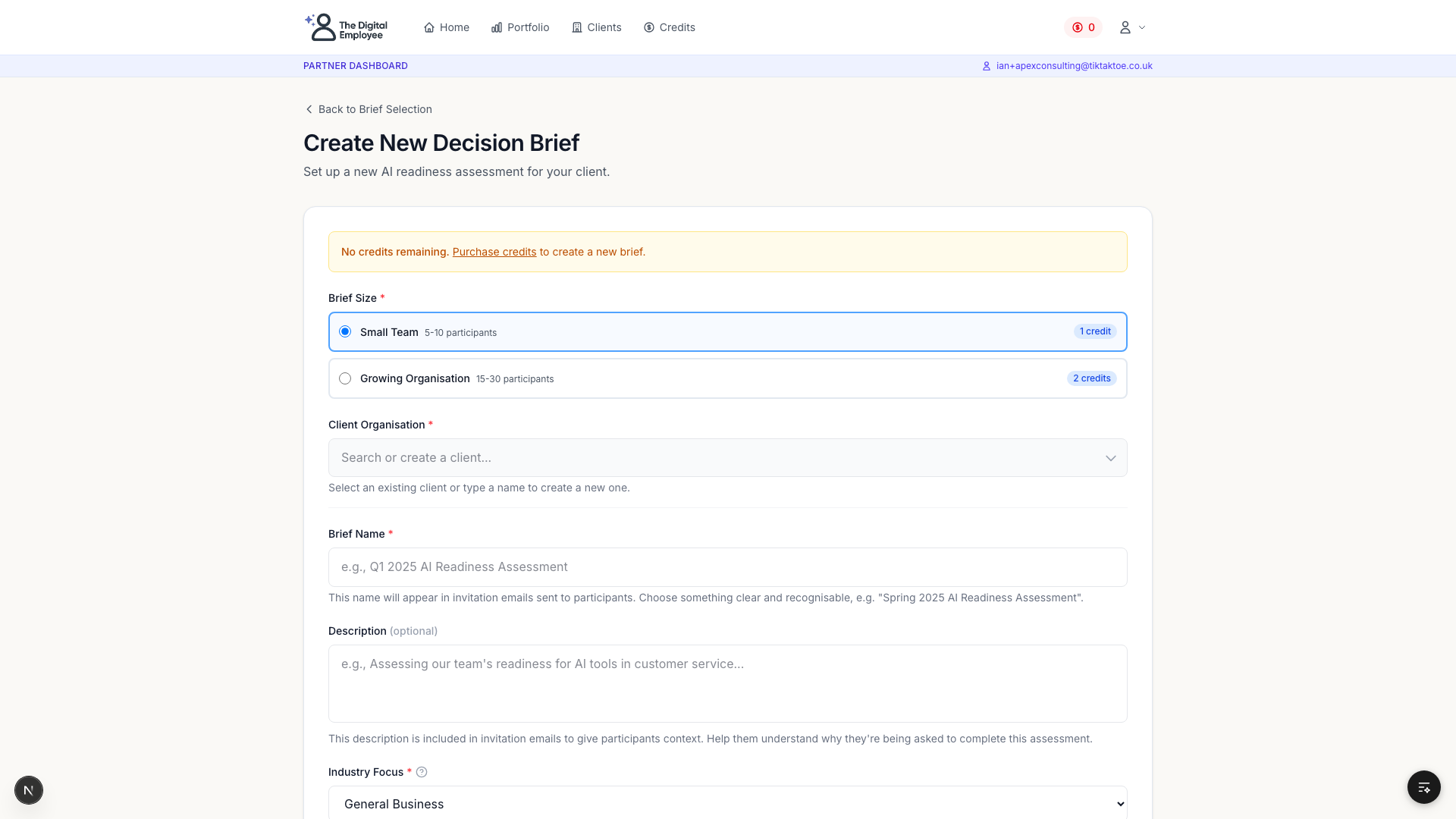 Create a Brief